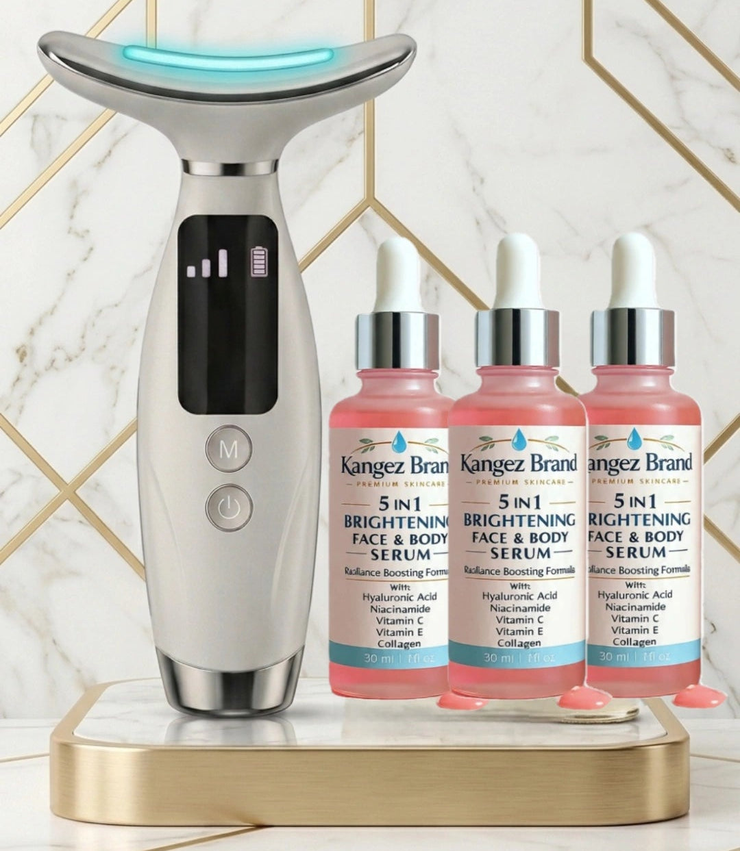 The Radiant Glow Duo (Massager + Complimentary Brightening Serum)